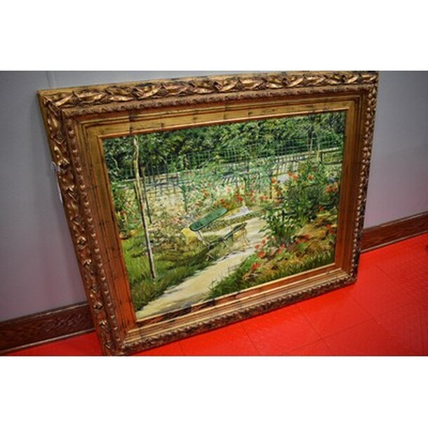 AMAZING! The Artist's Garden-Versailles Oil Painting By Edouard Manet In Custom Frame From Art Dealer Ed Mero! 53x3x44 - Image 2 of 8