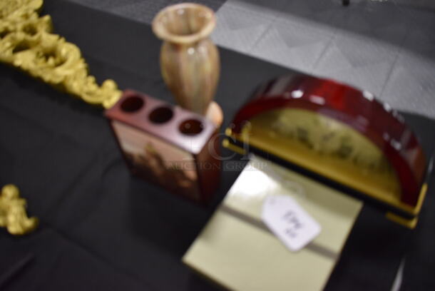Lot Of Various Office Decor. Includes Clock, Pencil Holder, and Calculator. All In One Money! - Image 2 of 9