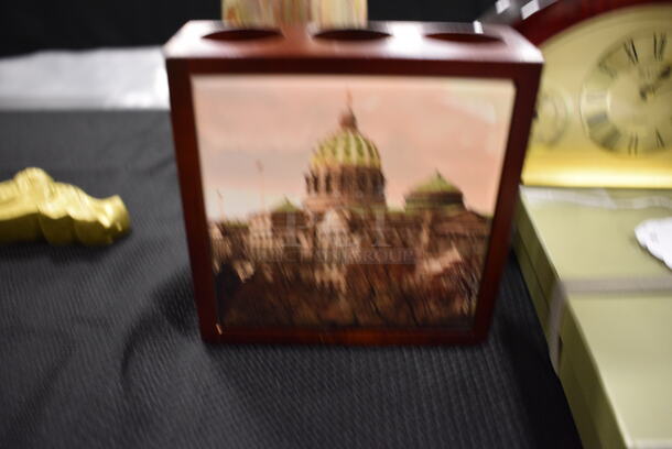 Lot Of Various Office Decor. Includes Clock, Pencil Holder, and Calculator. All In One Money! - Image 4 of 9