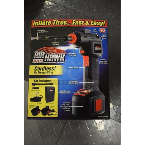 Air Hawk Pro Automatic Cordless Tire Inflator With Original Box! - Image 3 of 4