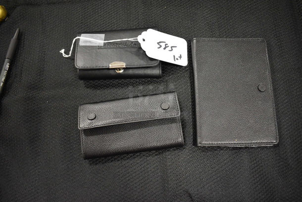 Lot Of Various Pocket Size Leather Made Wallets. All In One Money!