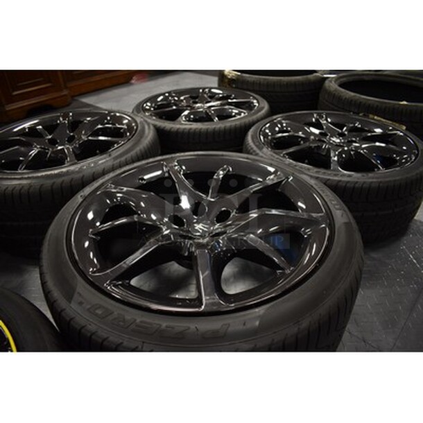 4 ONLY USED ONCE! Maserati Granturismo Rims With Staggered Wheel Set For 20in and 19in Rims! 4x Your Bid! - Image 8 of 10