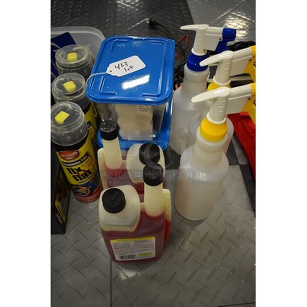 ALL IN ONE MONEY! Includes Cans Of Fix-a-Flat, Sponges, Spray Bottles, Bottles of Fuel Stabilizer, and More! - Image 1 of 7