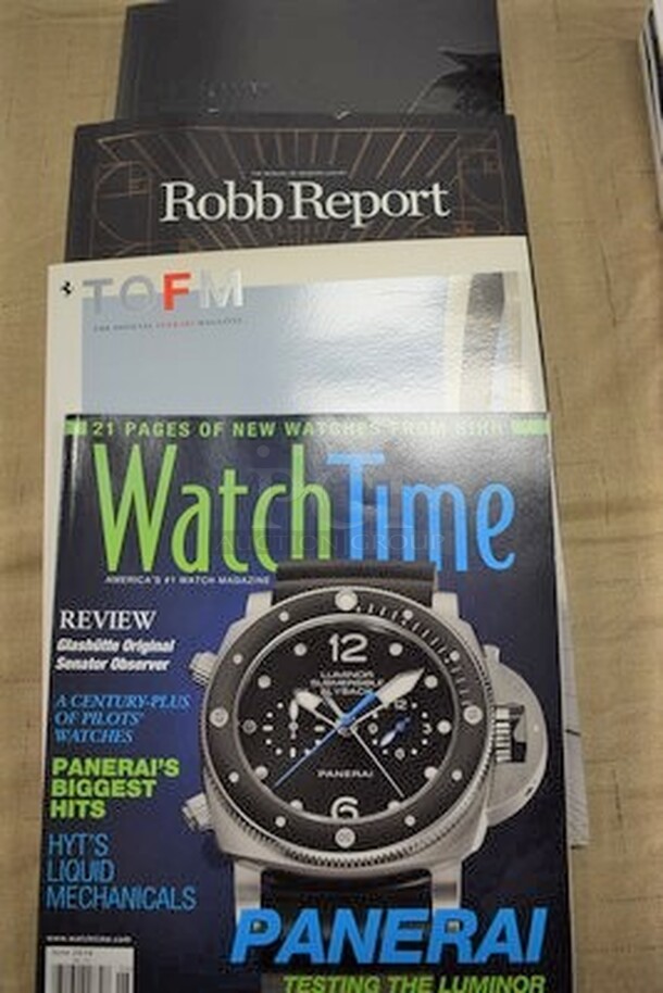 ALL IN ONE MONEY! Lot of Magazines Including Watch Time, Robb Report, duPont Registry, and More!