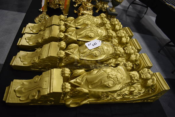 4 Gold Colored Wall Decor. 4x7x27. 4x Your Bid! - Image 4 of 4