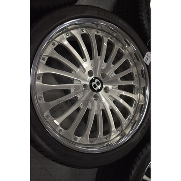 4 BARELY USED! Bentley GT Tires With Aluminum Rims For 21in Rims. Comes With Box of Lugs. 4x Your Bid! - Image 5 of 10