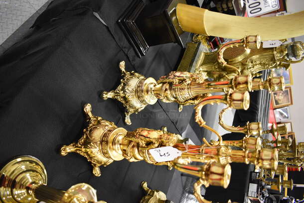 ASTONISHING! Design Toscano Chateau Beaumont Candelabra Ensemble.8x8x20. 2x Your Bid! - Image 2 of 7
