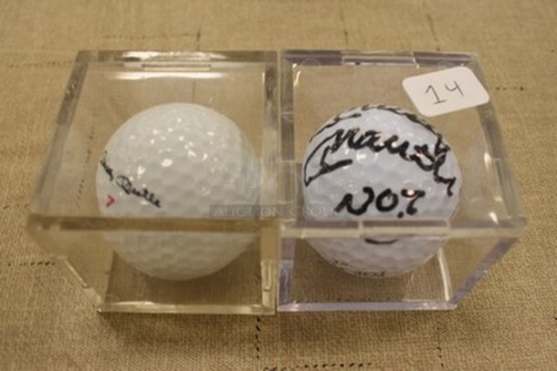2 Mickey Mantle Signed Golf Balls In Display Cases! - Image 4 of 4