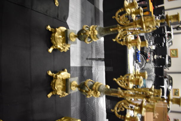 2 BEAUTIFUL Candelabras. 8x8x24. 2x Your Bid!