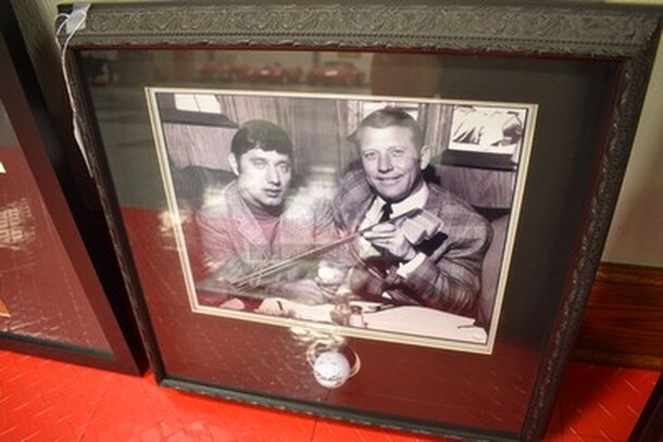 Picture of Joe Namath and Mickey Mantle with Golf Ball! Picture Signed by Joe Namath and Golf Ball Signed By Mickey Mantle. Comes With Letter of Authenticity! 21x2.5x21. - Image 10 of 11