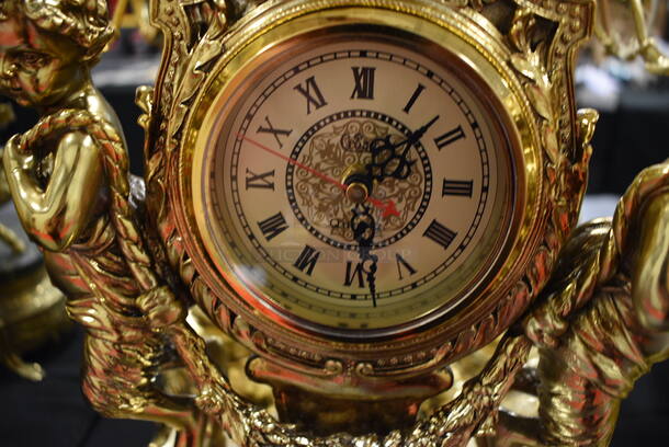 AMAZING! Design Toscano Chateau Beaumont Clock. 12x9x24 - Image 7 of 10