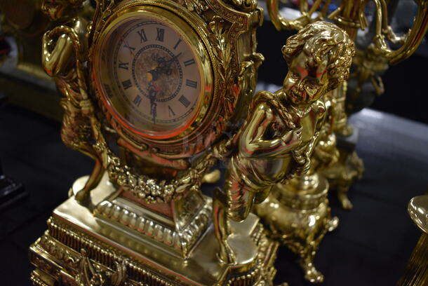 AMAZING! Design Toscano Chateau Beaumont Clock. 12x9x24 - Image 8 of 10