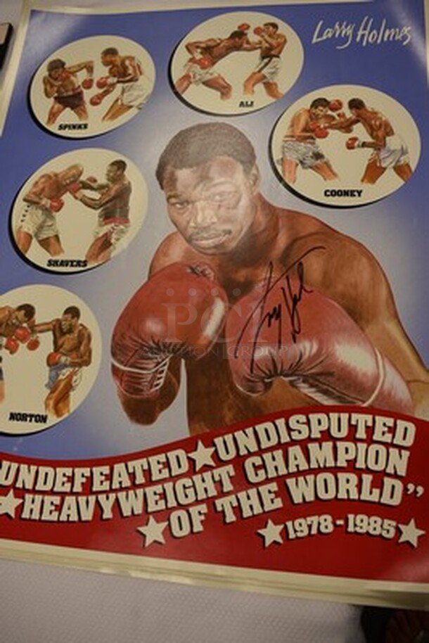 ALL IN ONE MONEY! Lot of 26 Autographed Larry Holmes Posters! - Image 5 of 5