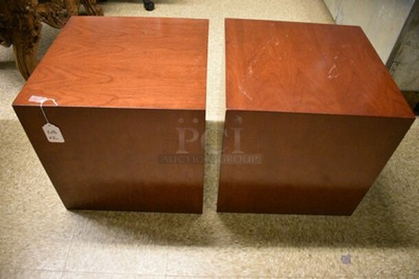 2 Custom Wood Tables. 18x18x18. 2x Your Bid! - Image 5 of 6