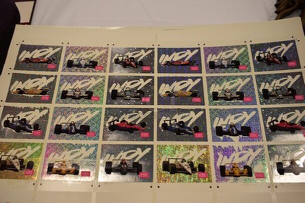 ALL IN ONE MONEY! 5 Indy and 4 Nascar UNCUT Racing Trading Cards!  17x1x23 - Image 9 of 9