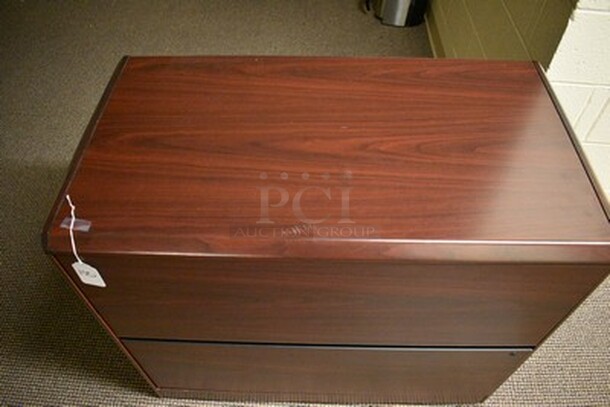 Wooden File Cabinet. 36x20x26. - Image 5 of 7