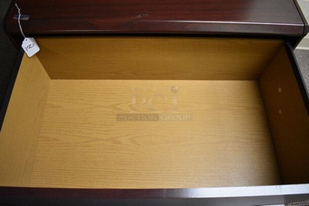 Wooden File Cabinet. 36x20x26. - Image 7 of 7