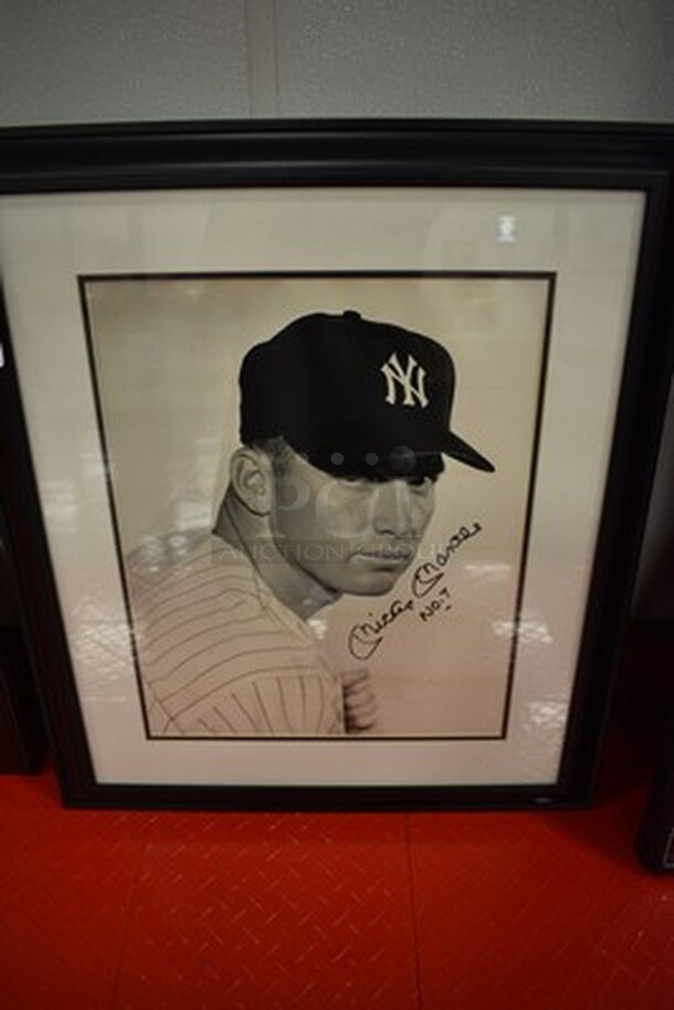 Signed Picture of Mickey Mantle. Comes With Letter of Authenticity! 25x1x29.