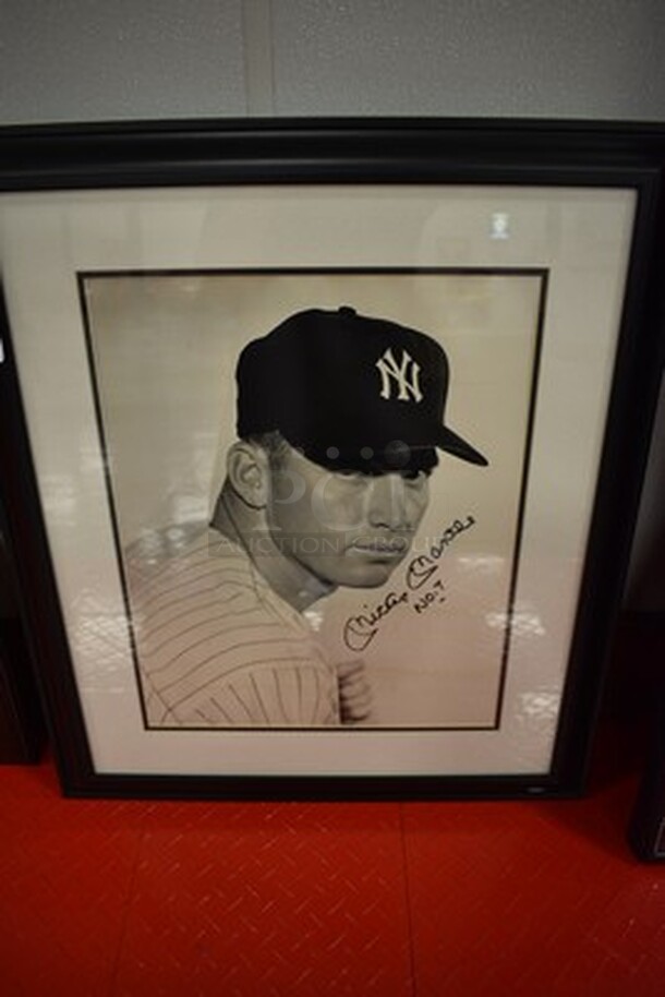 Signed Picture of Mickey Mantle. Comes With Letter of Authenticity! 25x1x29. - Image 1 of 7