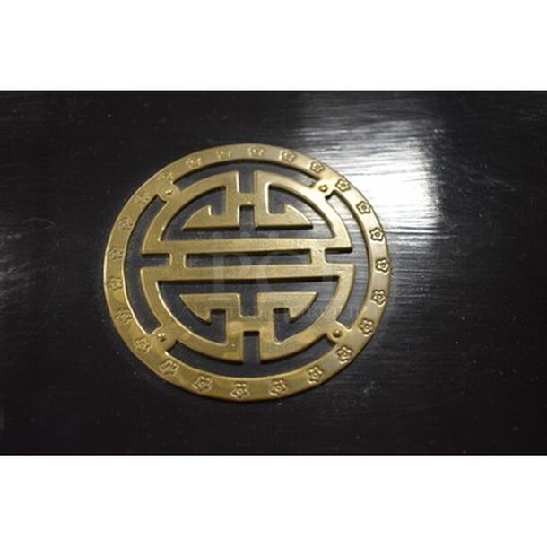 BEAUTIFUL! Black and Brass Colored Jewelry Box. 12x8x8. - Image 4 of 6