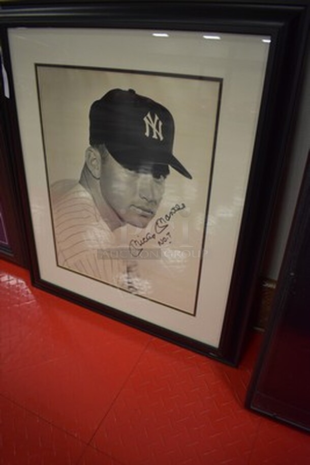 Signed Picture of Mickey Mantle. Comes With Letter of Authenticity! 25x1x29. - Image 2 of 7