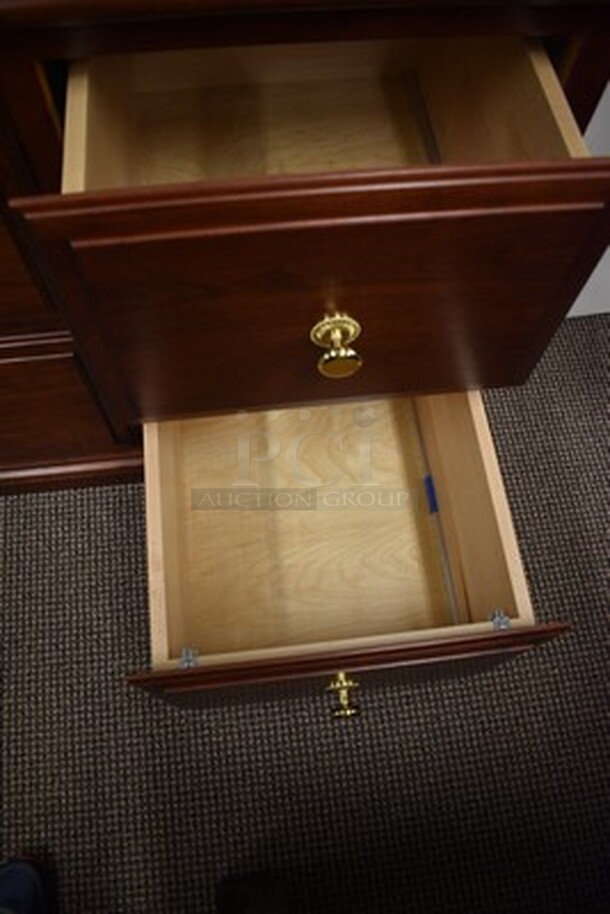 Wooden Drawer With Glass Top. 54x31x33 - Image 3 of 7
