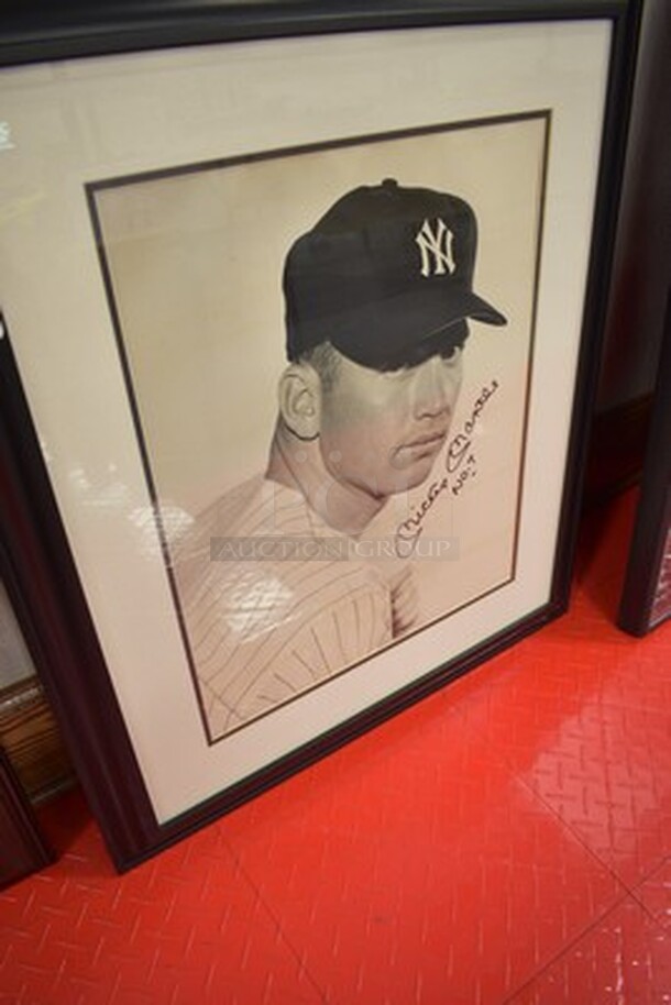 Signed Picture of Mickey Mantle. Comes With Letter of Authenticity! 25x1x29. - Image 3 of 7