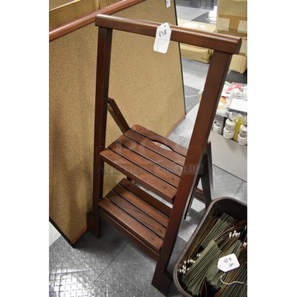 Wooden 2 Step Stool. 18x21x38. - Image 2 of 4