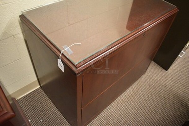 Wooden File Cabinet. 36x19x30 - Image 2 of 6
