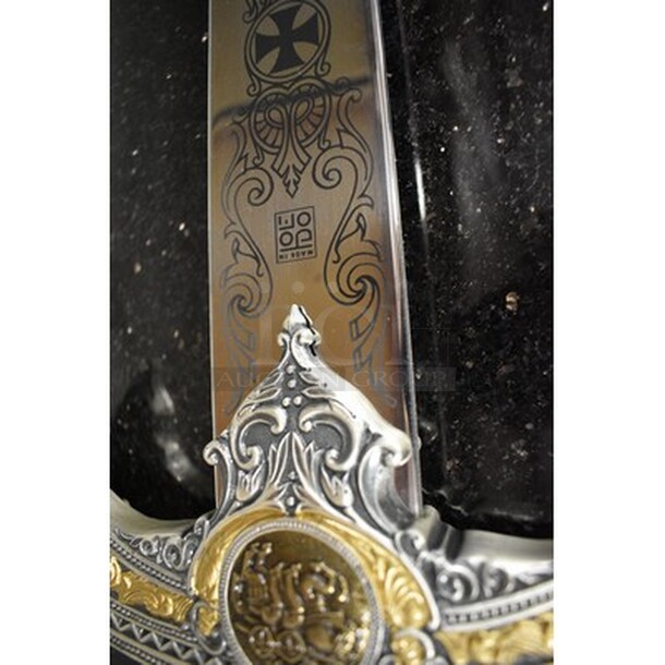 AWESOME! Knights Templar Sword Silver Beautiful Silver Sword of Templar Order. Symbols of Knights Templar-Templar Cross and Seal. 46x1x9 - Image 4 of 9