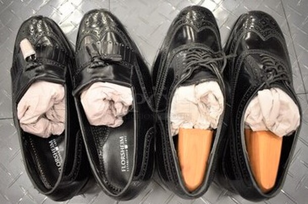 2 BRAND NEW IN BOX! Florsheim Brand Men's Leather Shoes. Size 9. 2x Your Bid! - Image 1 of 8