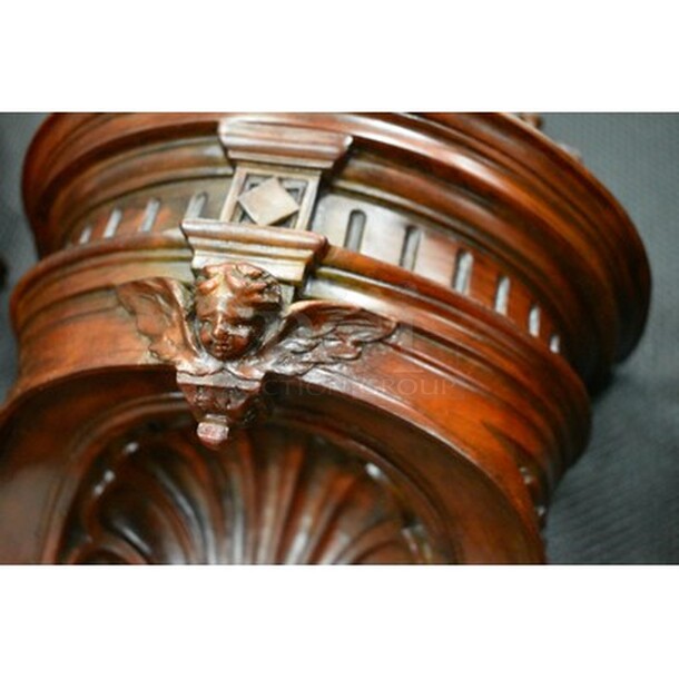 ASTONISHING! 2 Design Toscano Winthrop Court Wooden Wall Niche! 9x8x38. 2x Your Bid! - Image 5 of 9