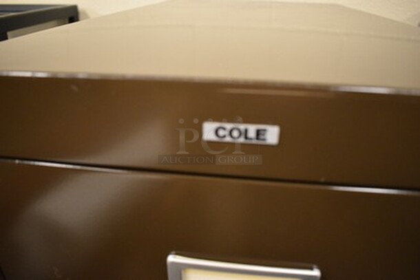 2 Cole Brand 4 Drawer File Cabinet. 15x27x52. 2x Your Bid! - Image 3 of 5