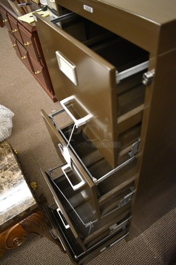 2 Cole Brand 4 Drawer File Cabinet. 15x27x52. 2x Your Bid! - Image 5 of 5