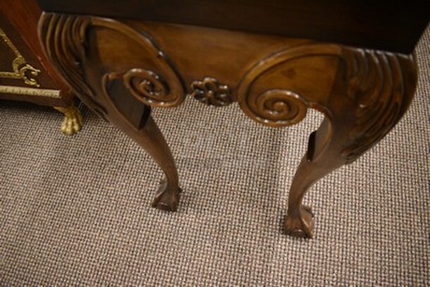 SPECTECULAR! Wooden Table With Granite Table Top. 60x19x32 - Image 4 of 7