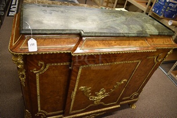 EXQUISITE! Wooden Chest With Marble Top and Drawer. 50x22x44. - Image 8 of 8