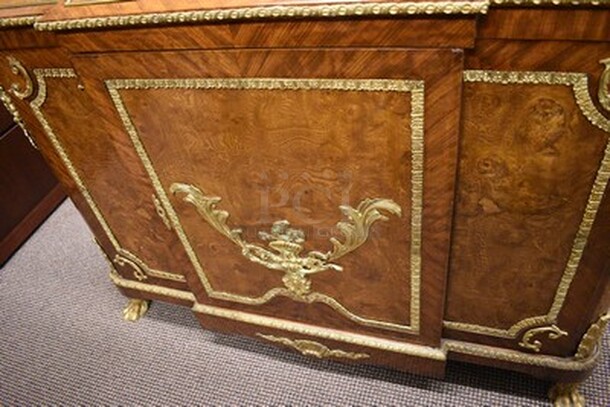 EXQUISITE! Wooden Chest With Marble Top and Drawer. 50x22x44. - Image 4 of 8