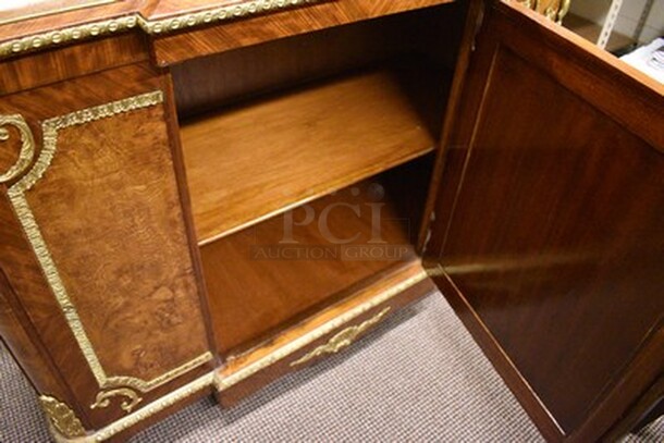 EXQUISITE! Wooden Chest With Marble Top and Drawer. 50x22x44. - Image 7 of 8