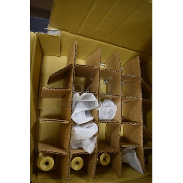 ALL IN ONE MONEY! Includes 7 Drawer Plastic Storage Bin and Box of Metal Casters  - Image 3 of 6