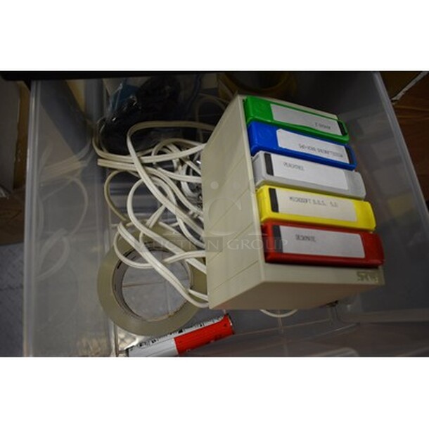 ALL IN ONE MONEY! Includes 7 Drawer Plastic Storage Bin and Box of Metal Casters  - Image 6 of 6