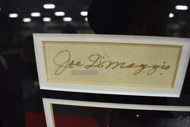 AMAZING! Picture of Hall of Famers Joe DiMaggio, Mickey Mantle, Yogi Berra, Whitey Ford, and Phil Rizzuto with Roger Maris. AUTOGRAPHED by Joe DiMaggio, Mickey Mantle, Yogi Berra, Whitey Ford, and Phil Rizzuto with Roger Maris! Comes With Letter of Authenticity! 28x1x30 - Image 3 of 12