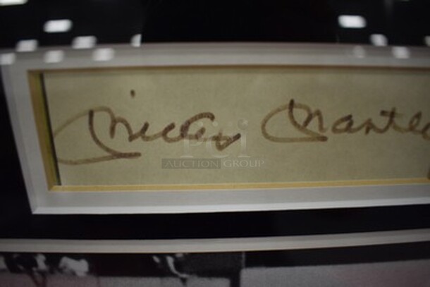 AMAZING! Picture of Hall of Famers Joe DiMaggio, Mickey Mantle, Yogi Berra, Whitey Ford, and Phil Rizzuto with Roger Maris. AUTOGRAPHED by Joe DiMaggio, Mickey Mantle, Yogi Berra, Whitey Ford, and Phil Rizzuto with Roger Maris! Comes With Letter of Authenticity! 28x1x30 - Image 4 of 12