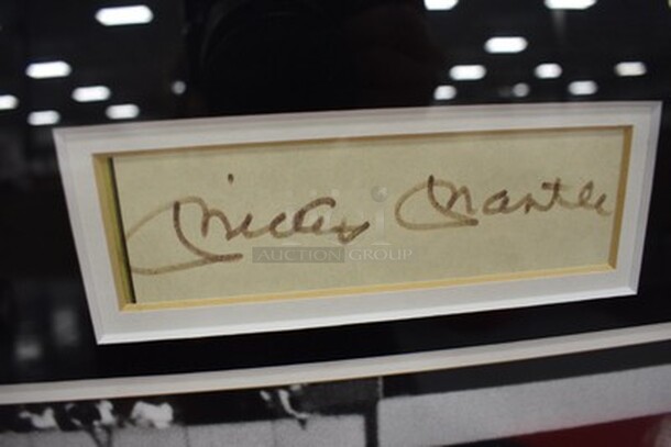 AMAZING! Picture of Hall of Famers Joe DiMaggio, Mickey Mantle, Yogi Berra, Whitey Ford, and Phil Rizzuto with Roger Maris. AUTOGRAPHED by Joe DiMaggio, Mickey Mantle, Yogi Berra, Whitey Ford, and Phil Rizzuto with Roger Maris! Comes With Letter of Authenticity! 28x1x30 - Image 5 of 12