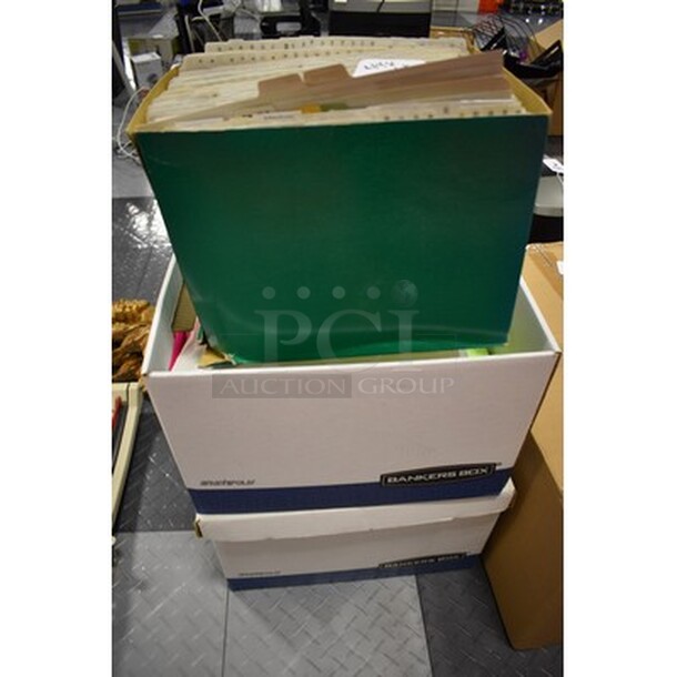 Lot Of Various Office Supplies Including Paper, Electric Pencil Sharpener, and File Folders! - Image 1 of 6