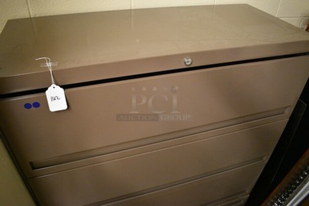 LBF Brand 4 Drawer File Cabinet. 42x18x54 - Image 1 of 6
