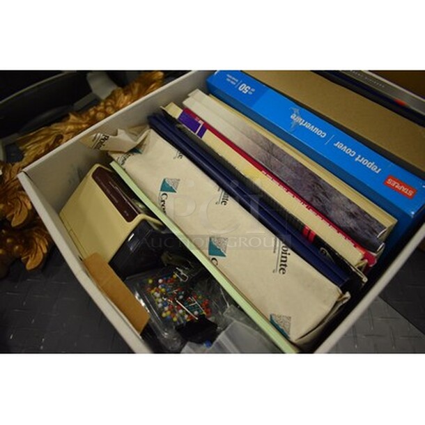 Lot Of Various Office Supplies Including Paper, Electric Pencil Sharpener, and File Folders! - Image 6 of 6