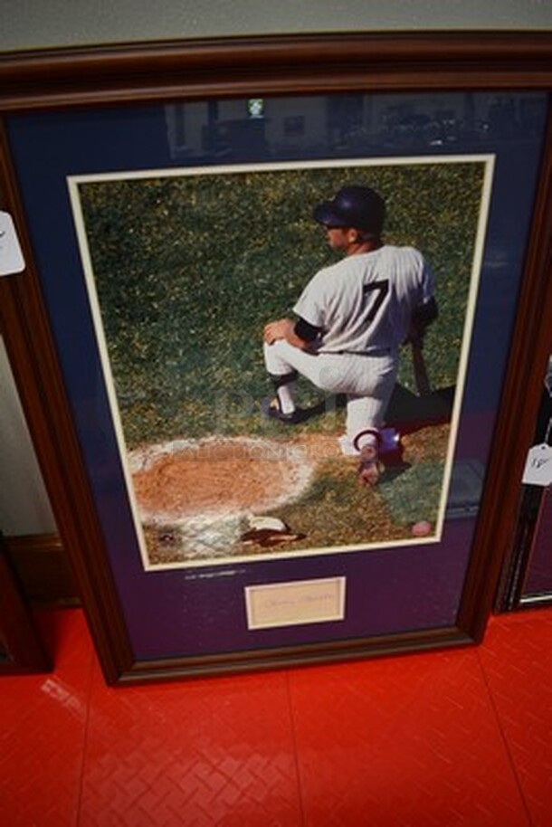 Cooperstown Collection Framed Picture of Mickey Mantle signed by Mickey Mantle! Major League Baseball Hologram DB 334070127. 23x1x33