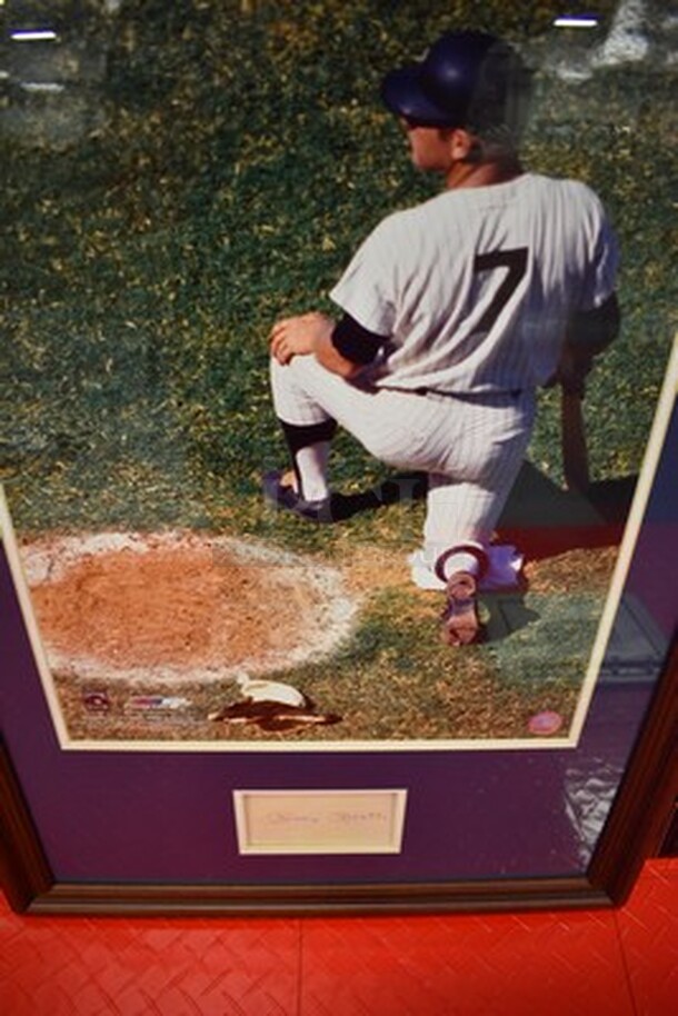 Cooperstown Collection Framed Picture of Mickey Mantle signed by Mickey Mantle! Major League Baseball Hologram DB 334070127. 23x1x33 - Image 3 of 9