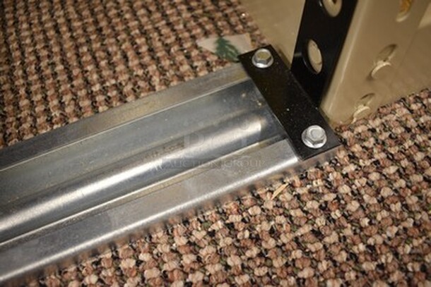 6 Metal Moving Shelving Units On 20ft Metal Track! 6x Your Bid. Contents Not Included! Shelves 30x42x60 - Image 4 of 9