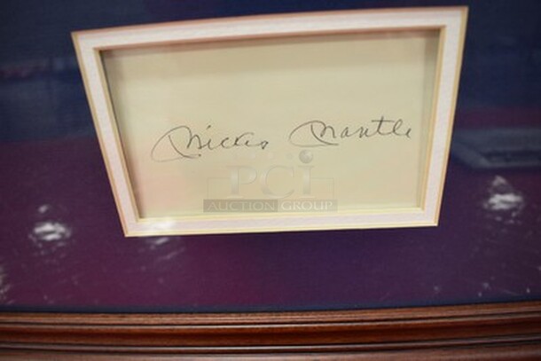 Cooperstown Collection Framed Picture of Mickey Mantle signed by Mickey Mantle! Major League Baseball Hologram DB 334070127. 23x1x33 - Image 4 of 9